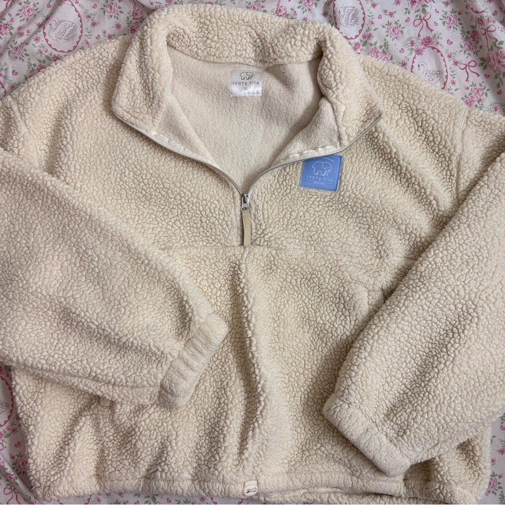 Ivory Ella Cream Teddy Jacket